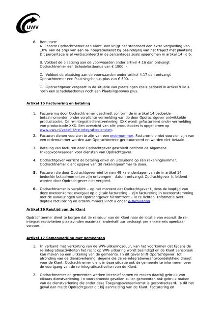 Overeenkomst Jobhunting Arboro(pdf, 163 kB) - Uwv