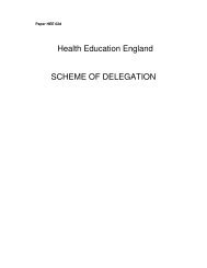 Health Education England SCHEME OF DELEGATION