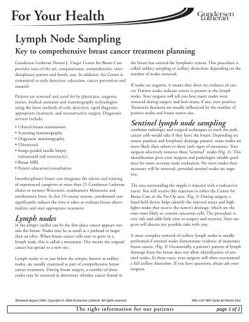 Lymph Nodes - Gundersen Health System