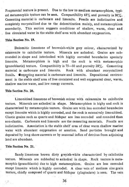 Petrography And Sedimentology Of The Ghundai Sar Reef Cokplez ...