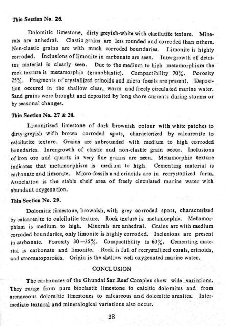 Petrography And Sedimentology Of The Ghundai Sar Reef Cokplez ...