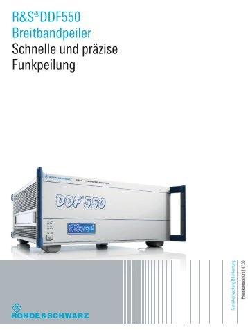 für R&S®DDF550 Breitbandpeiler - Rohde & Schwarz Singapore