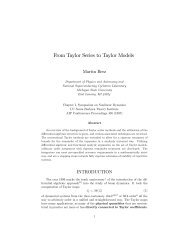 From Taylor Series to Taylor Models - Beam Theory Group ...