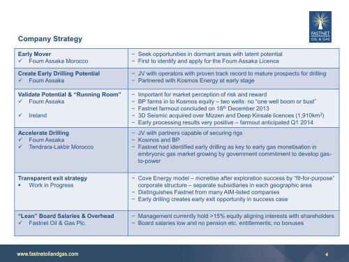 Latest Fastnet Company Investor Presentation (PDF - 5.2MB)