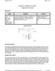 FAULT CODE 321 M11 Injector Circuit