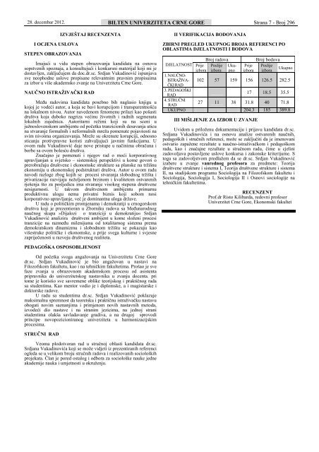 Bilten br.296 - Univerzitet Crne Gore