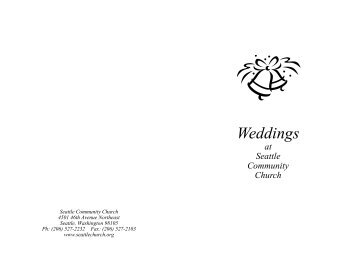 More About Weddings at SCC - Seattle Community Church