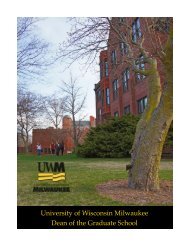 Dean of the Graduate School - UW-Milwaukee