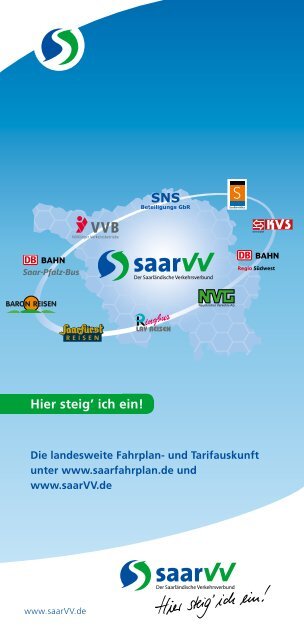 Tarifbestimmungen und Beförderungsbedingungen - Saarland-tarif.de