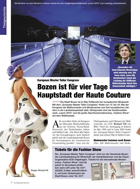 Der Handwerker, Mai 2010 - fashion.lvh.it - LVH