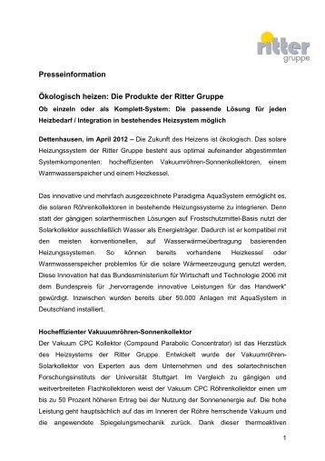 Den Artikel als PDF herunterladen - Ritter Gruppe