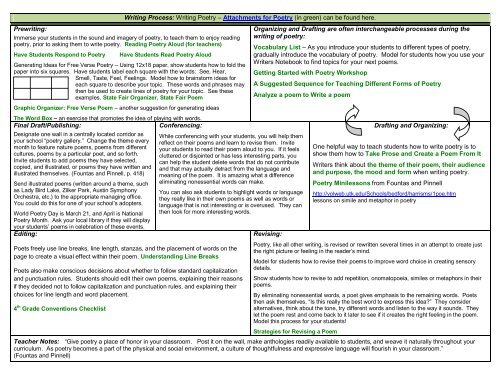 Writing Street View 4th Grade Unit 6 January 7 25, 2013 - Office of ...