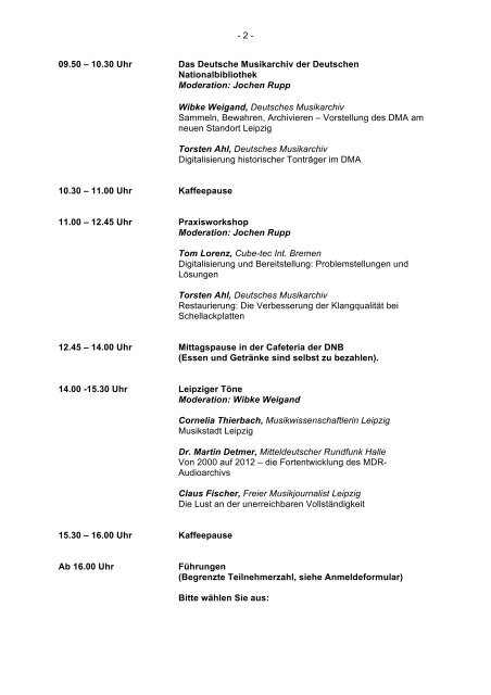 Programm - IASA-Ländergruppe Deutschland/Deutschschweiz e. V.