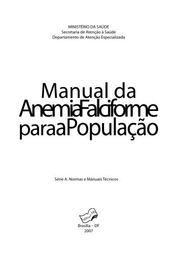 Manual da anemia falciforme para a população - BVS Ministério da ...