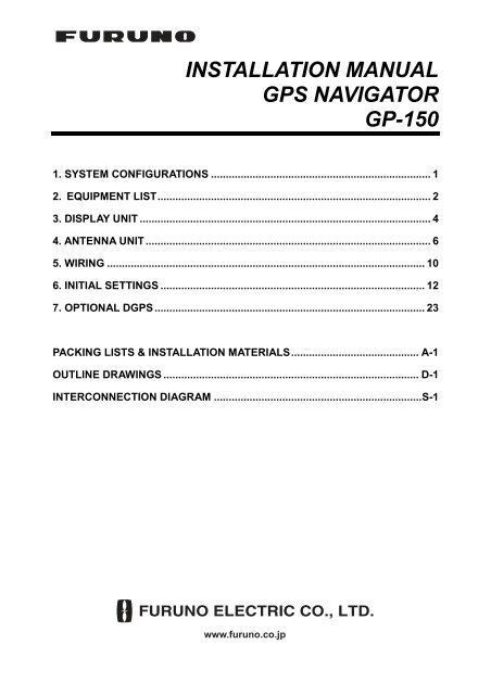 FURUNO GP150 Installation Manual D.pdf - Yachtronics