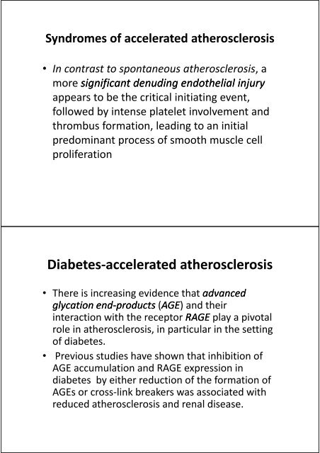 Accelerated Atherosclerosis Introduction