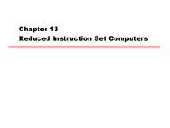 Chapter 13 Reduced Instruction Set Computers