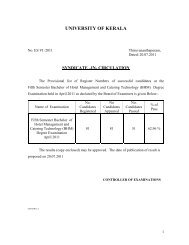 (BHM) Degree Examination held in April 2011 - India Results