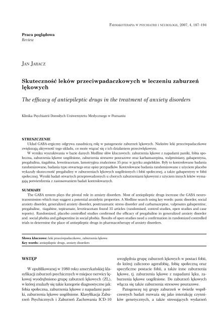 177 KB - Farmakoterapia w Psychiatrii i Neurologii