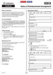 Notice of Reimbursement Arrangements - Department of Human ...