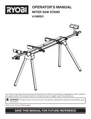 operator's manual miter saw stand a18ms01 save this ... - Ryobi