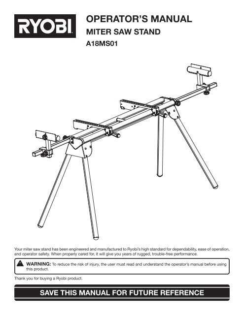 Ryobi drop store saw stand