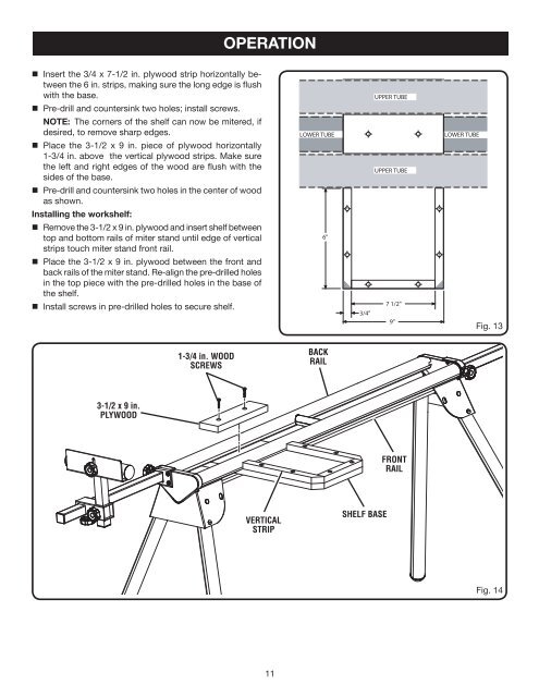 operator's manual miter saw stand a18ms01 save this ... - Ryobi