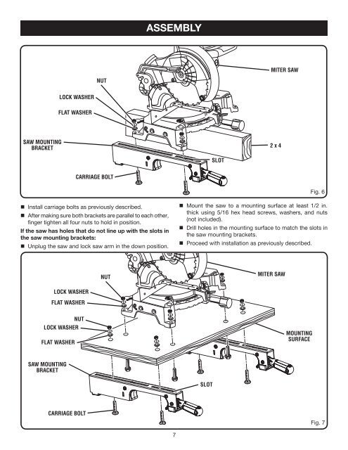 operator's manual miter saw stand a18ms01 save this ... - Ryobi