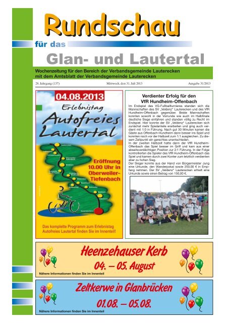 Amtsblatt KW 31 - Verbandsgemeinde Lauterecken