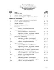 Department of Commerce International Trade Administration Budget ...