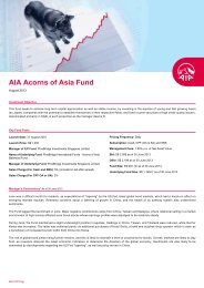 Download Fund Factsheet - AIA Singapore