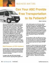 Can Your ASC Provide Free Transportation to Its Patients?
