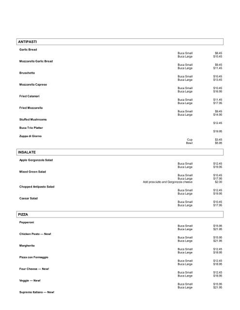 Buca Di Beppo Printable Menu Need Catering Buca Di Beppo Printable Menu Need Catering