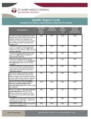 Quality Report Cards Qu alit eport Cards y R - Saint Joseph Mercy ...