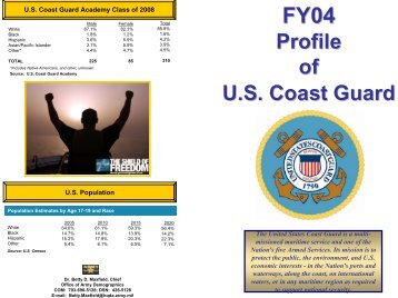 U.S. Coast Guard Demographics - Deputy Chief of Staff ARMY G-1