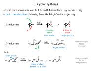 Induction in cyclic systems and through chelation control