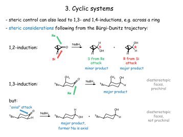 Induction in cyclic systems and through chelation control