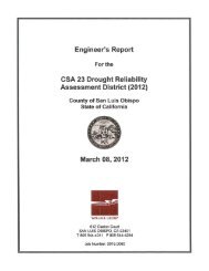 Engineer's Report for the CSA 23 Drought Reliability Assessment ...