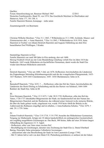 Forum Ahnenforschung net, Benutzer Michael 1965 12/2011 ...