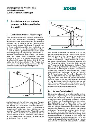 3 Parallelbetrieb von Kreisel- pumpen und die spezifische Drehzahl