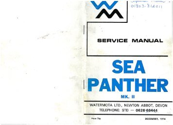 Watermota Sea Panther MkII service manual - BlueMoment