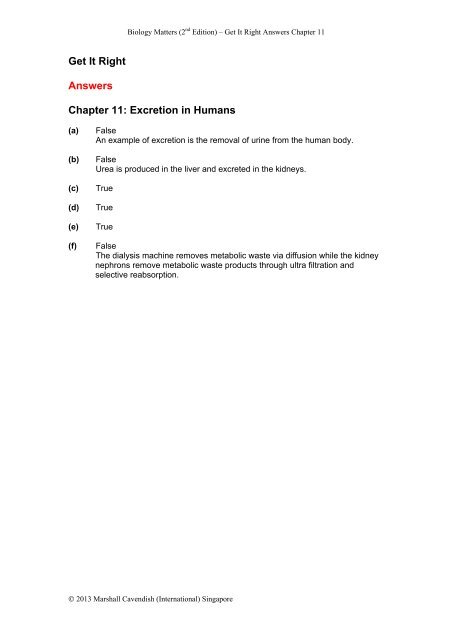 Get It Right Answers Chapter 1 - Marshall Cavendish Education