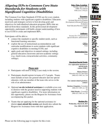 Aligning IEPs to Common Core State Standards for Students with ...