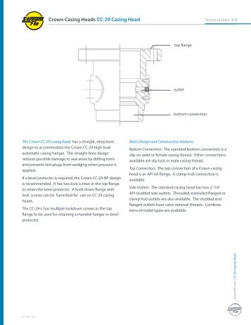 Crown Casing Heads CC-29 Casing Head - Stream Flo