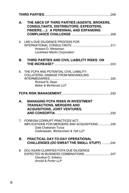 Table of Contents