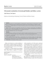 Ultrasound examination of normal gall bladder and biliary system