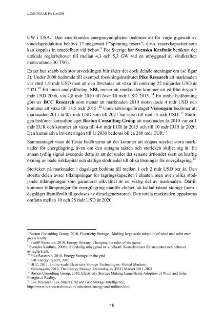LÃSNINGAR PÃ LAGER - Energilagringstekniken och ... - Vinnova