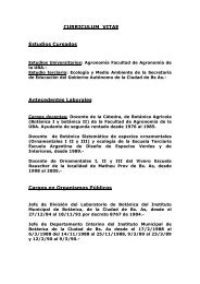 CURRICULUM VITAE Estudios Cursados ... - Aves Argentinas