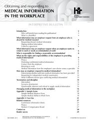 Obtaining and responding to medical information in the workplace