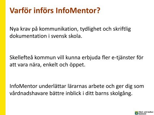 Infomentor bildspel - Skellefteå kommun